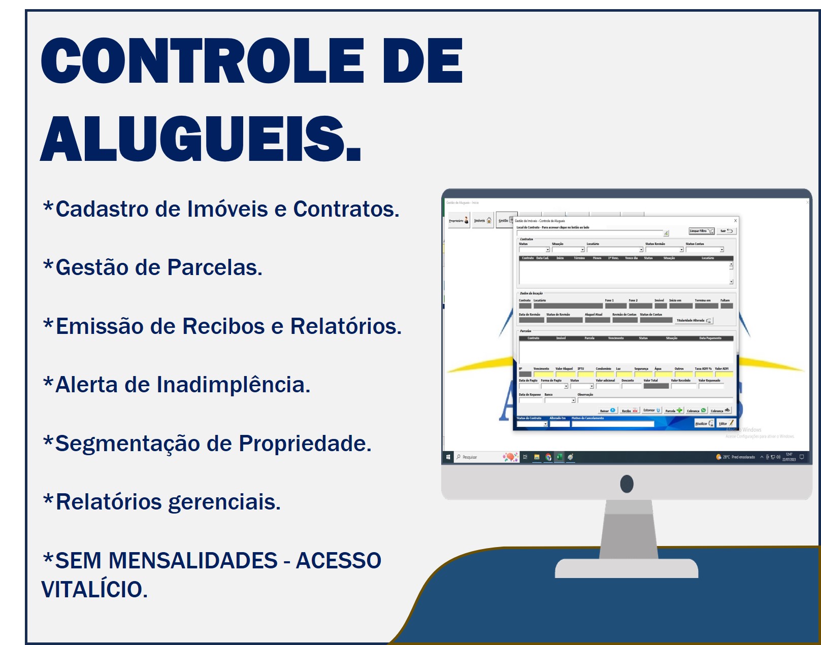 controle de alugueis de imóveis