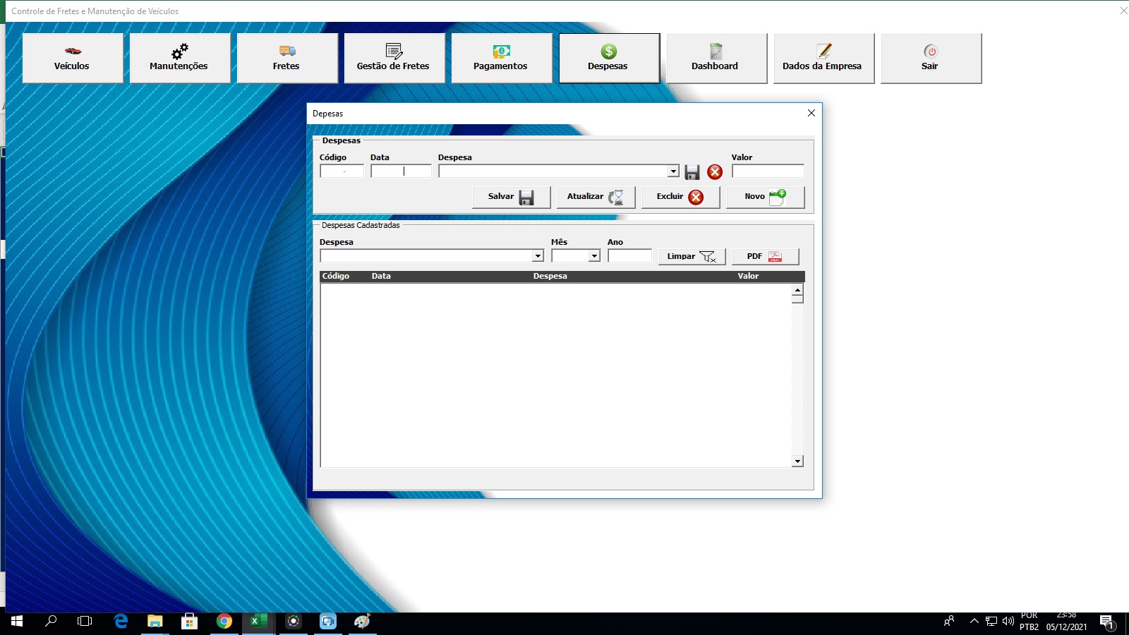 Controle de Fretes e frotas