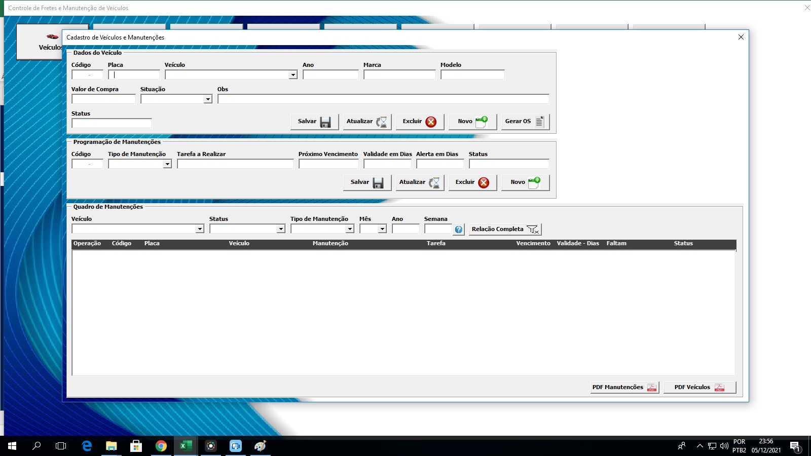 Controle de Fretes e frotas