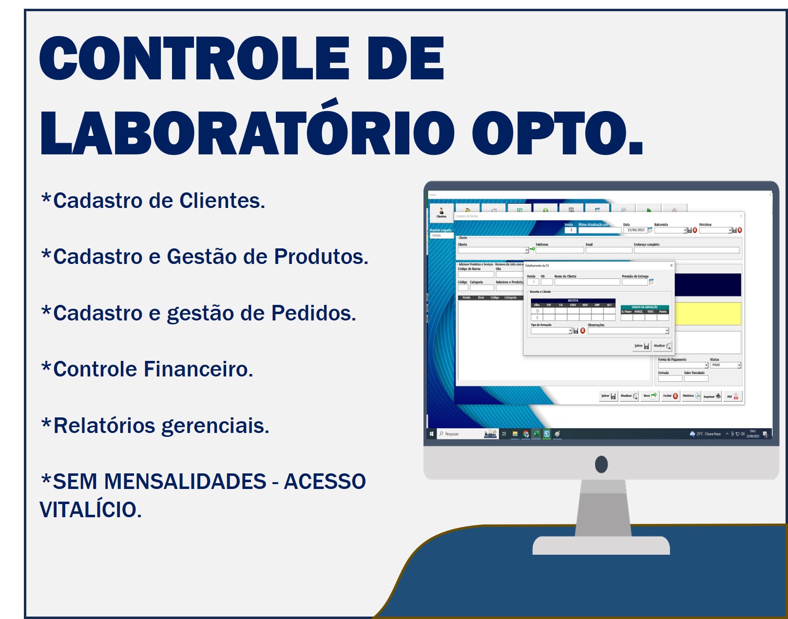 planilha controle de laboratório optico