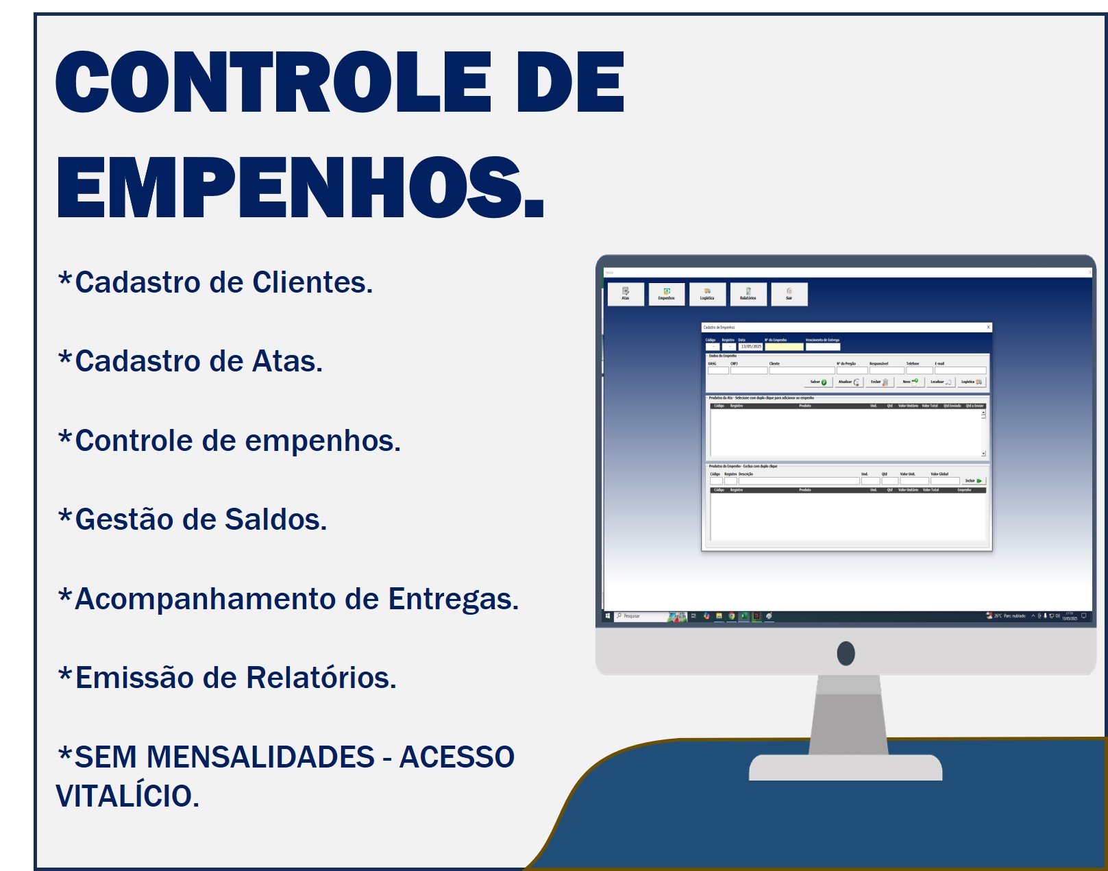 Planilha para controle de empenhos