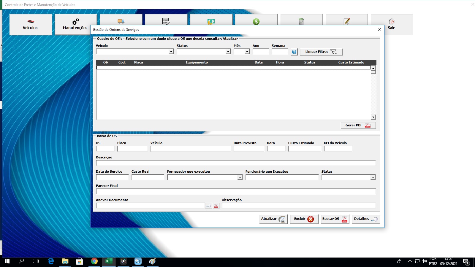 Controle de Fretes e frotas