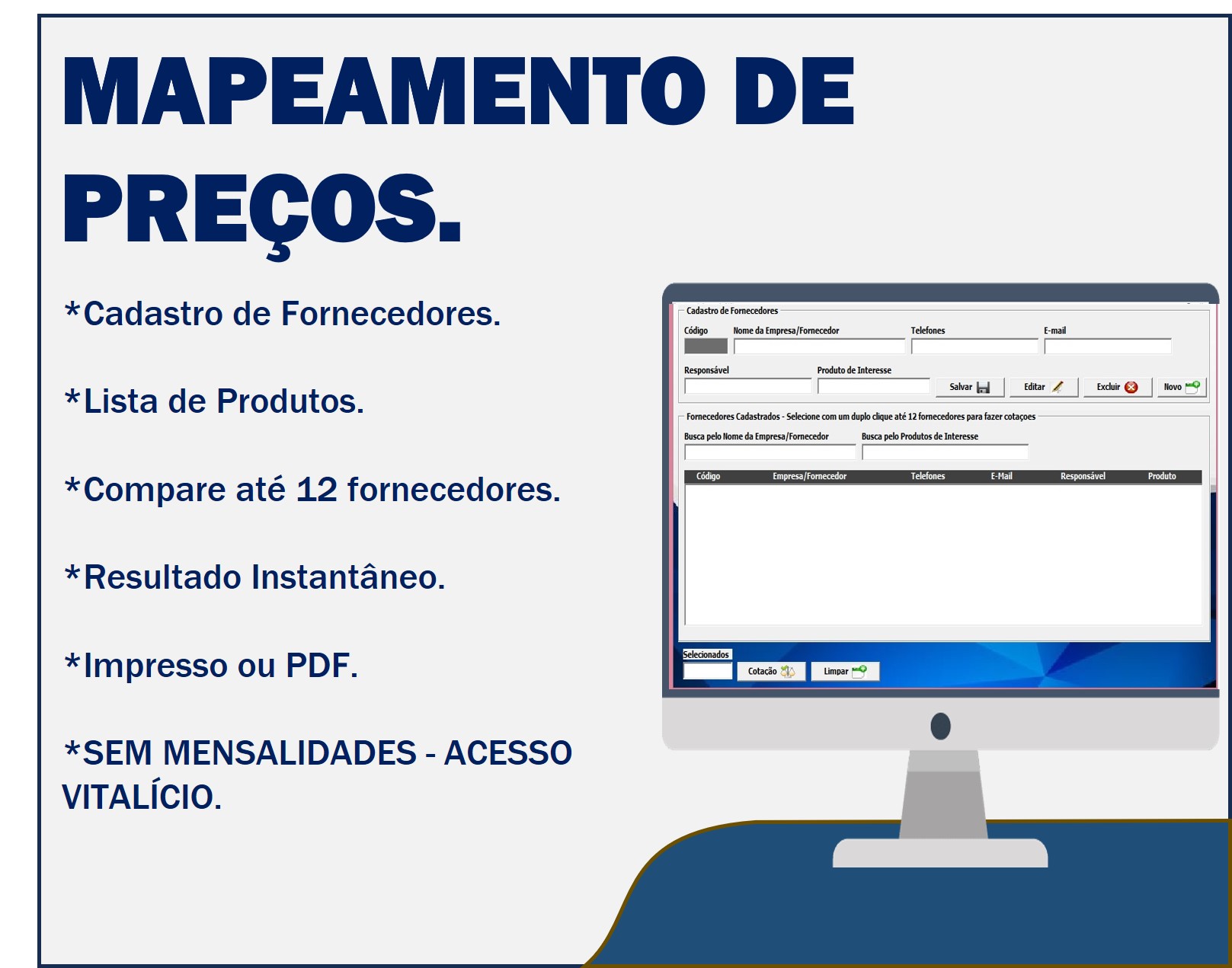 mapeamento de preços