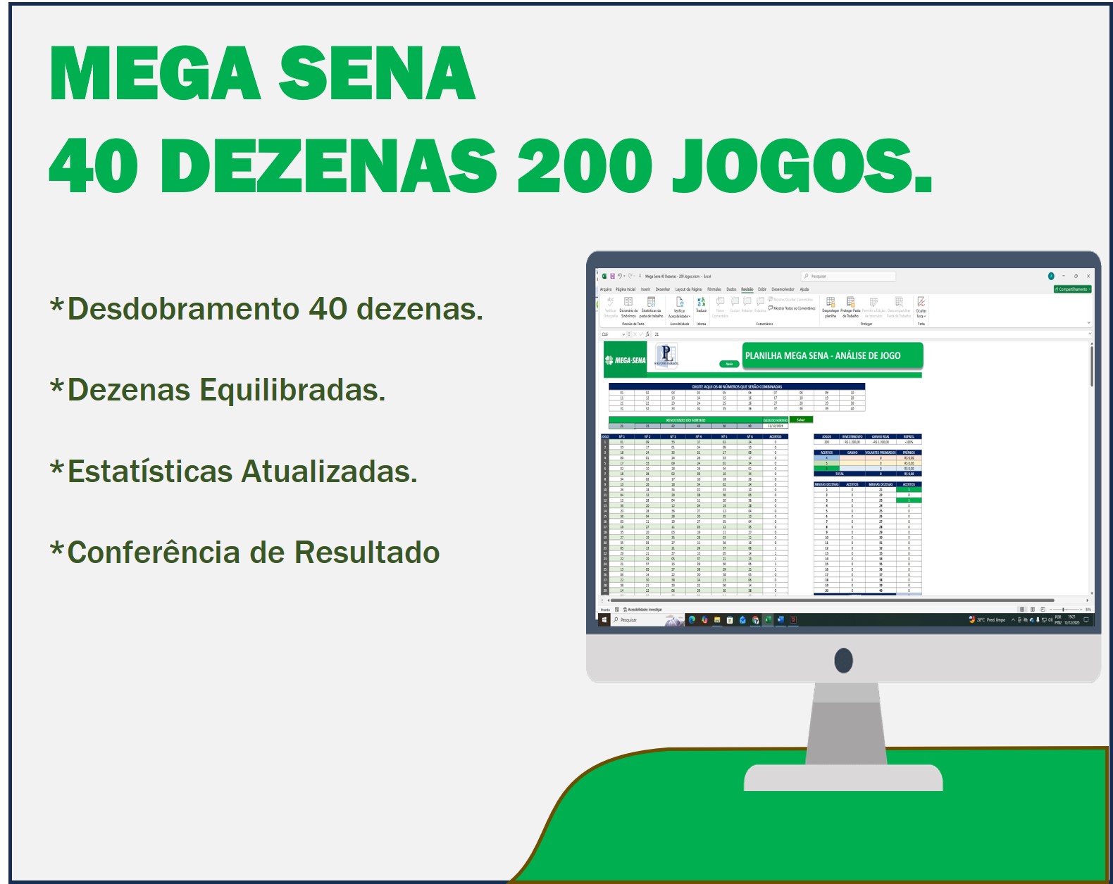 desdobramento 40 dezenas mega sena