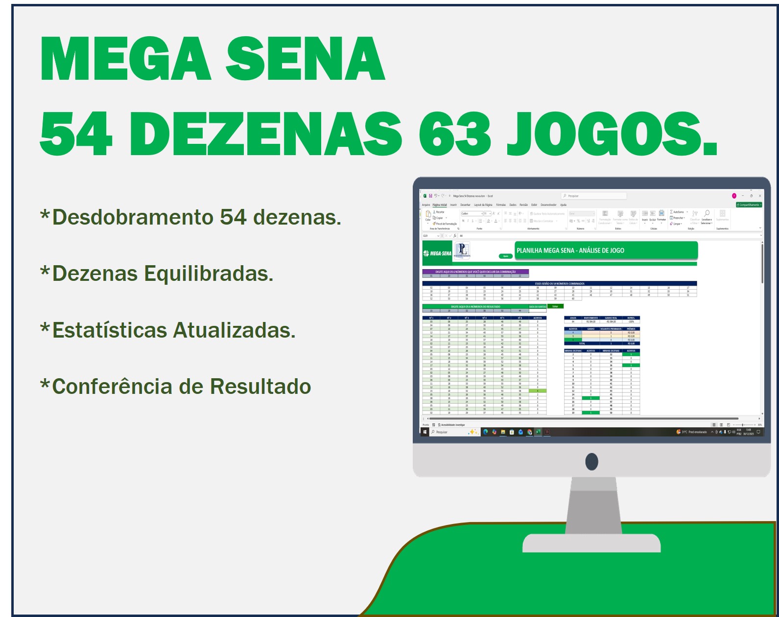 54 dezenas mega sena