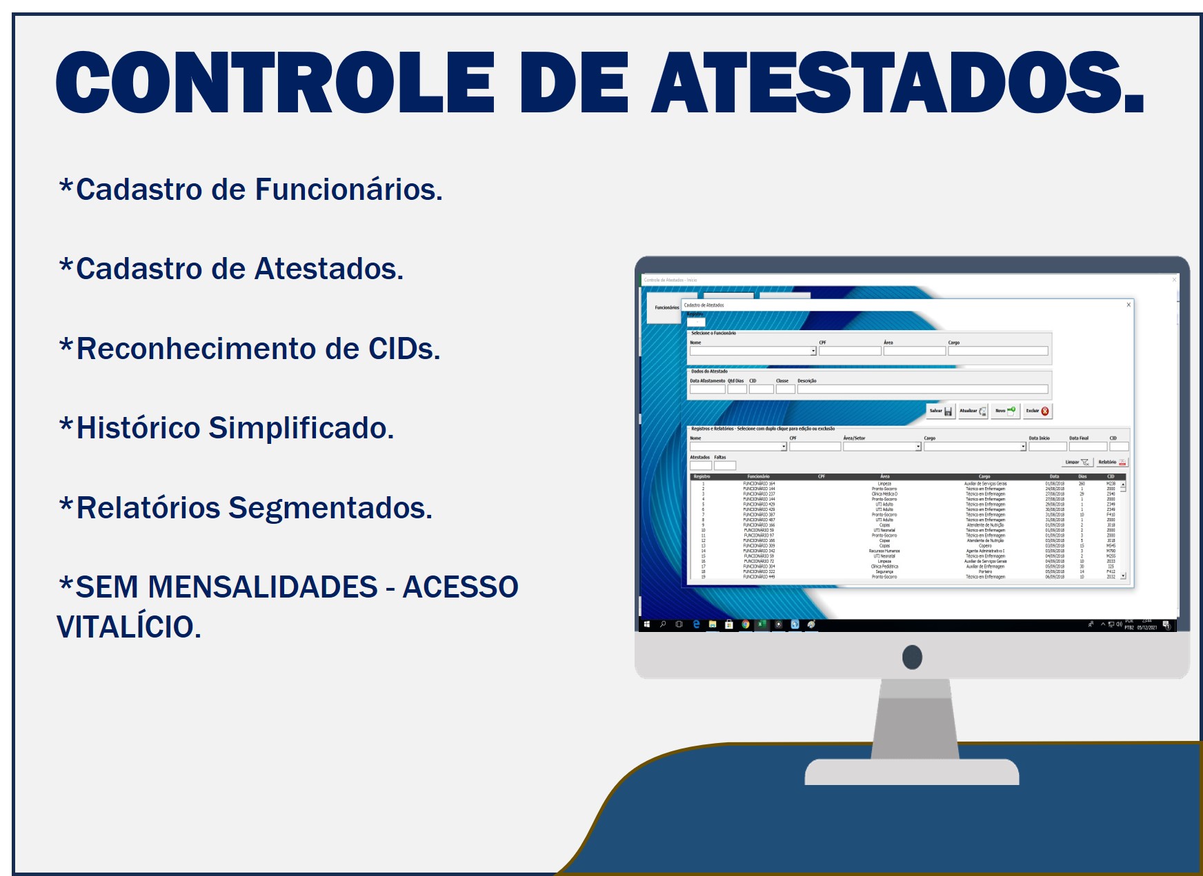 Planilha Controle de Atestados Médicos