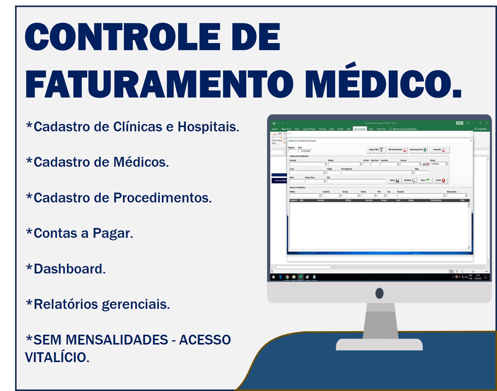 Planilha de Faturamento médico