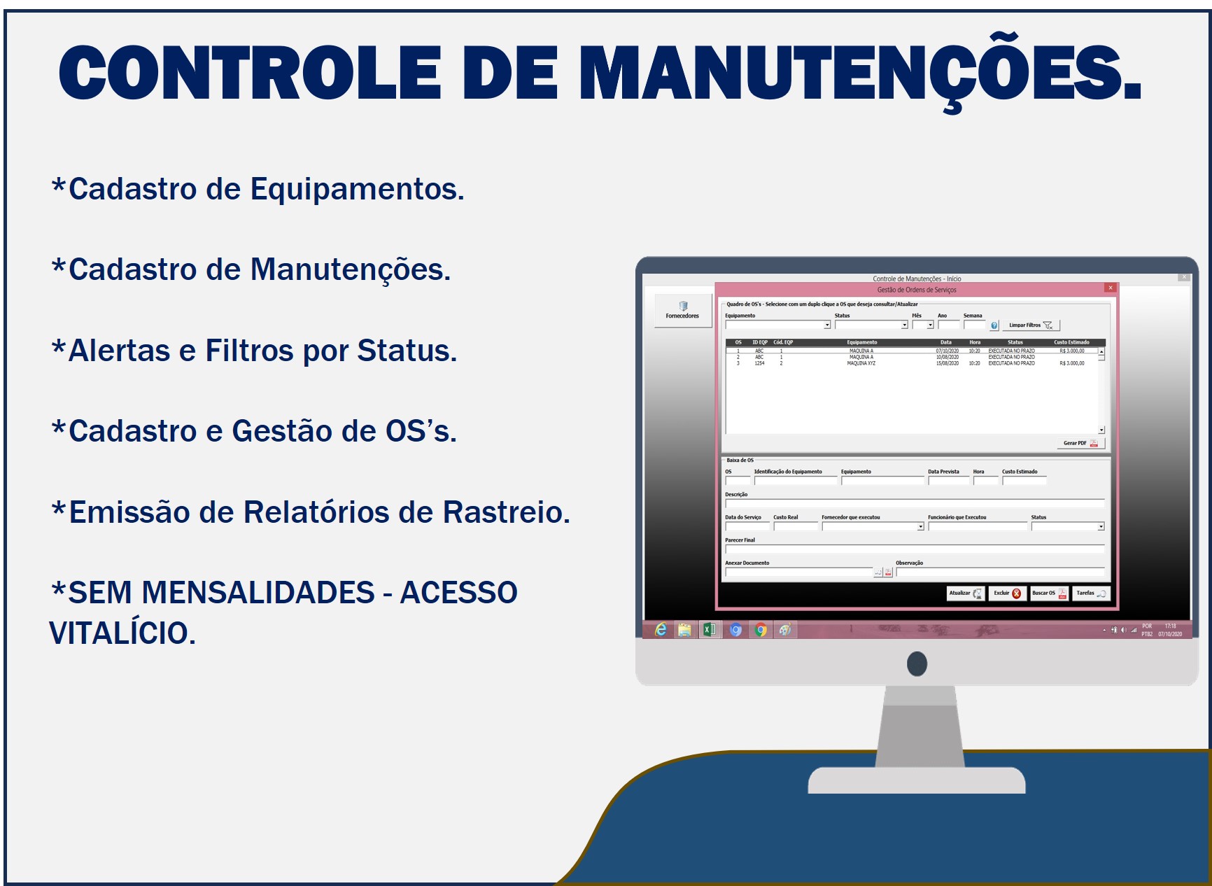 Planilha Para Controle de Manutenções PCM