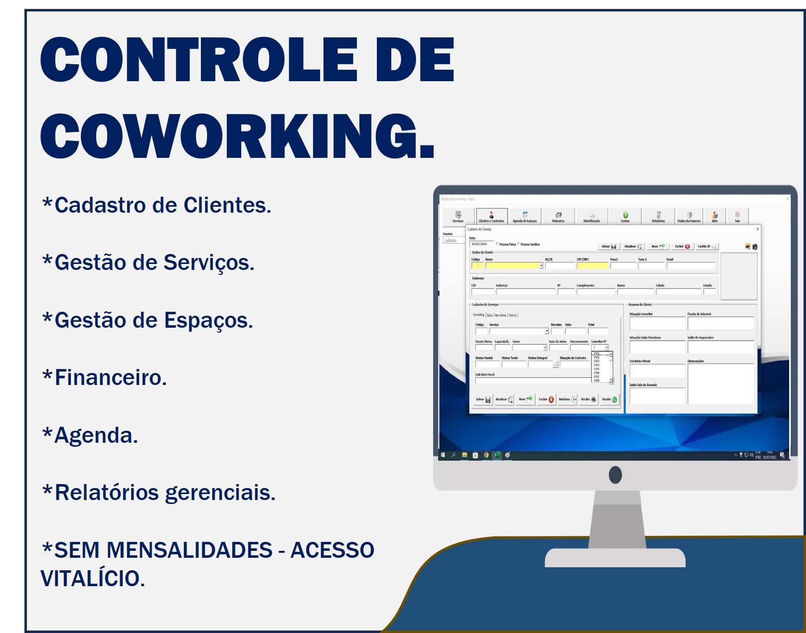 planilha controle de coworking