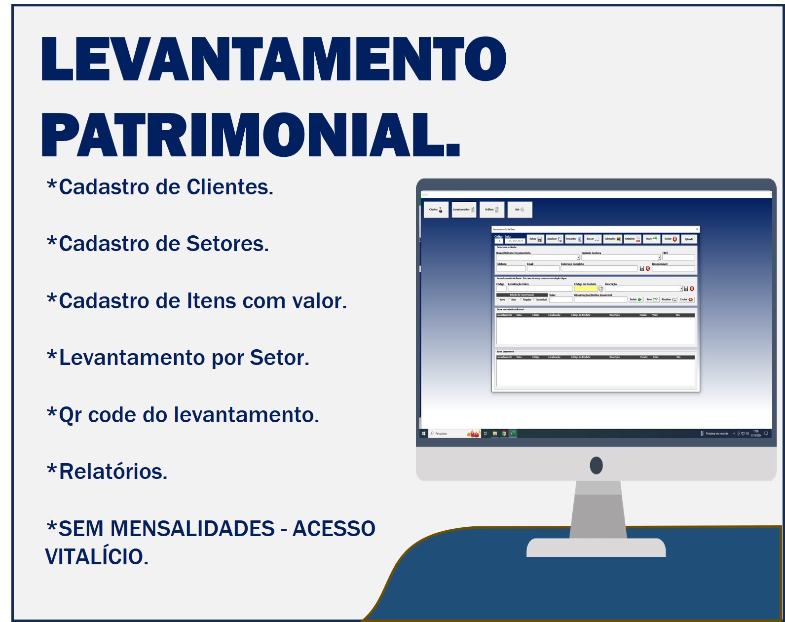 Levantamento Patrimonial com valor