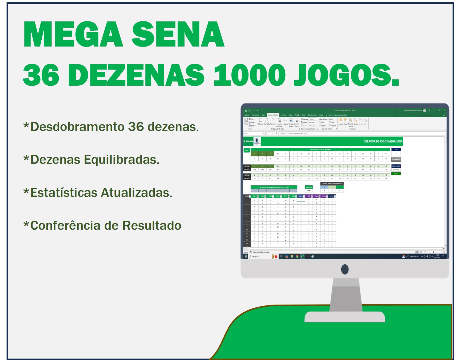 desdobramento mega sena 36 dezenas