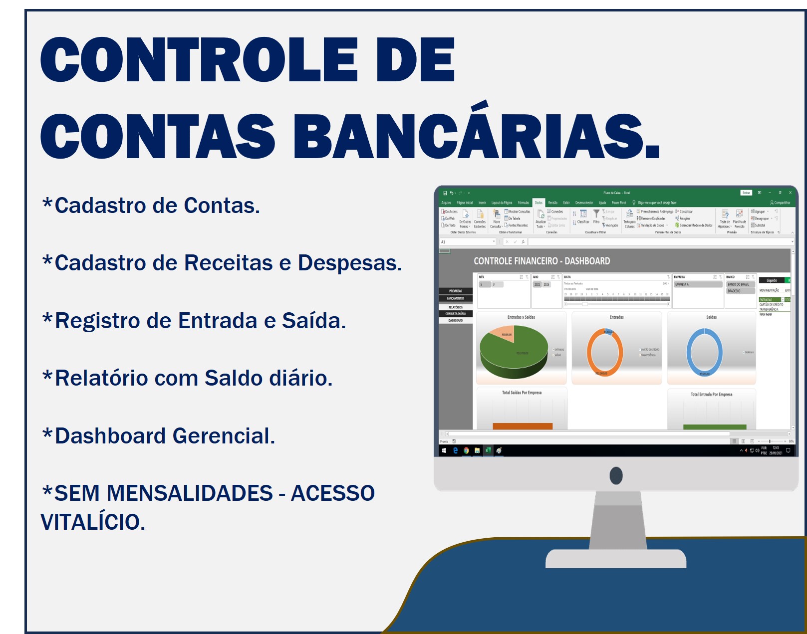 Planilha controle de contas bancárias