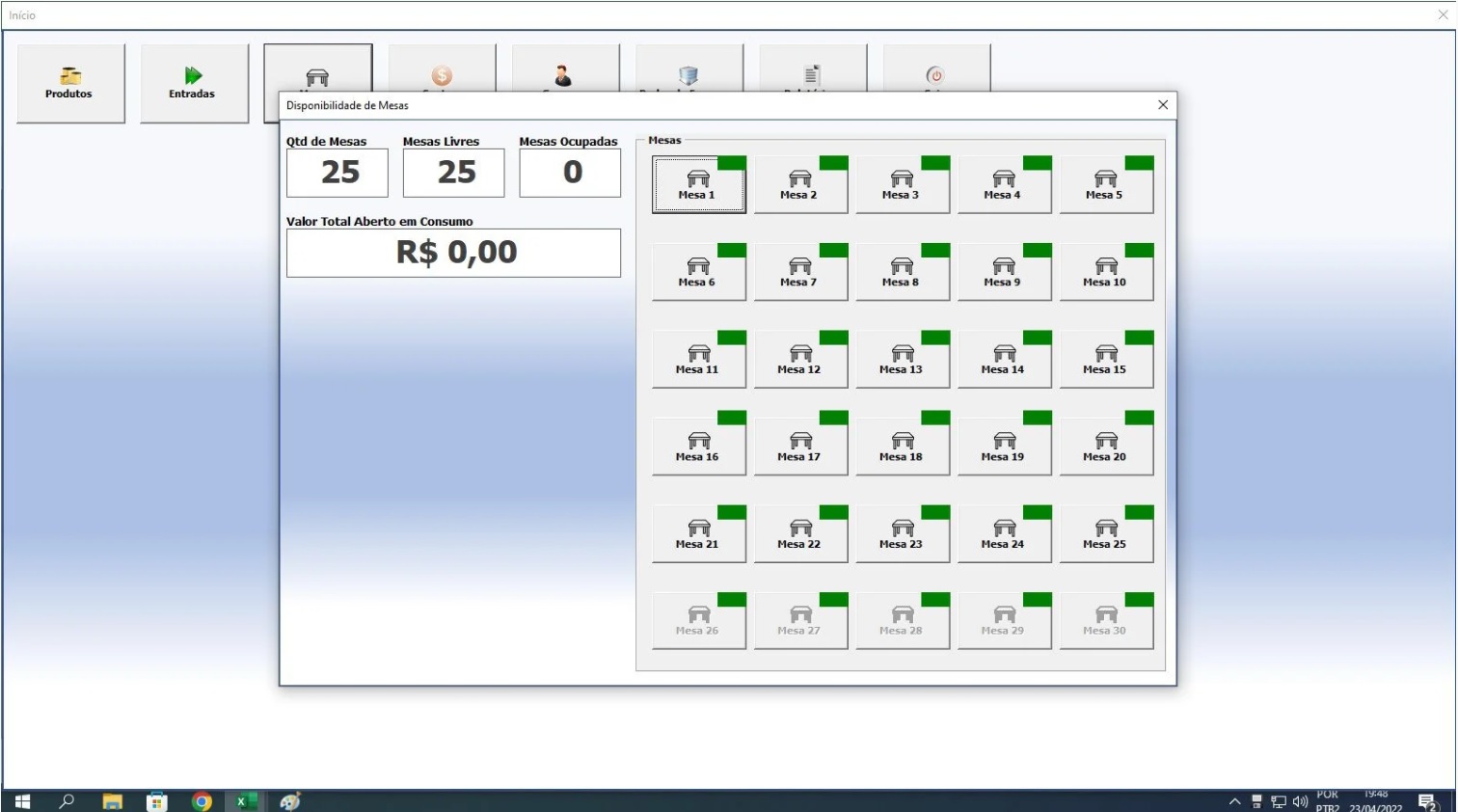 planilha controle de barzinho