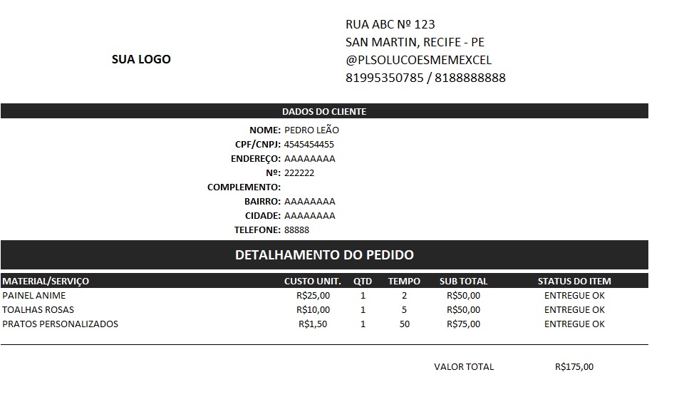 Planilha de Controle de Aluguel de Equipamentos em Excel - Imagem 5