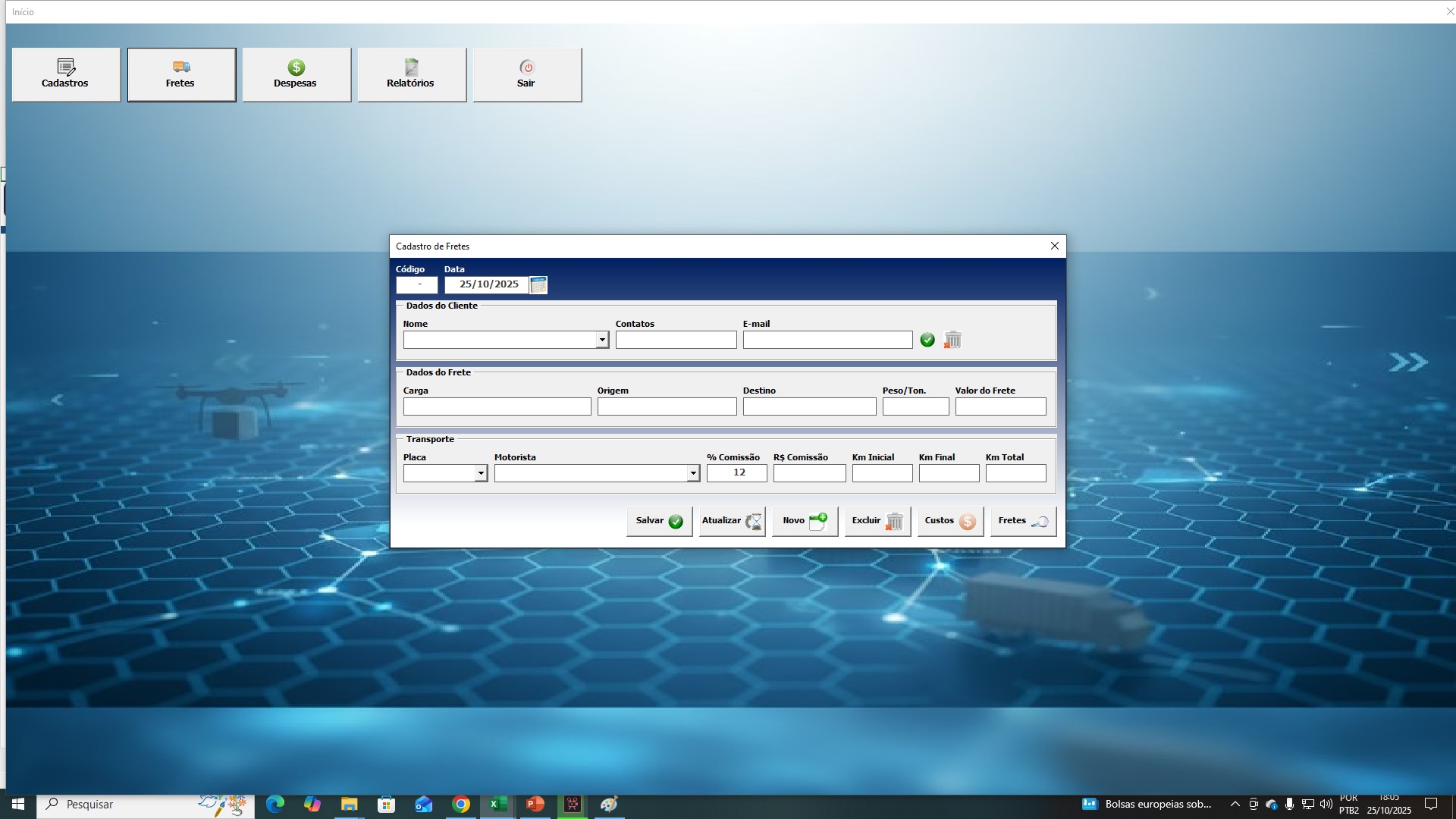 Controle de Fretes Simplificado