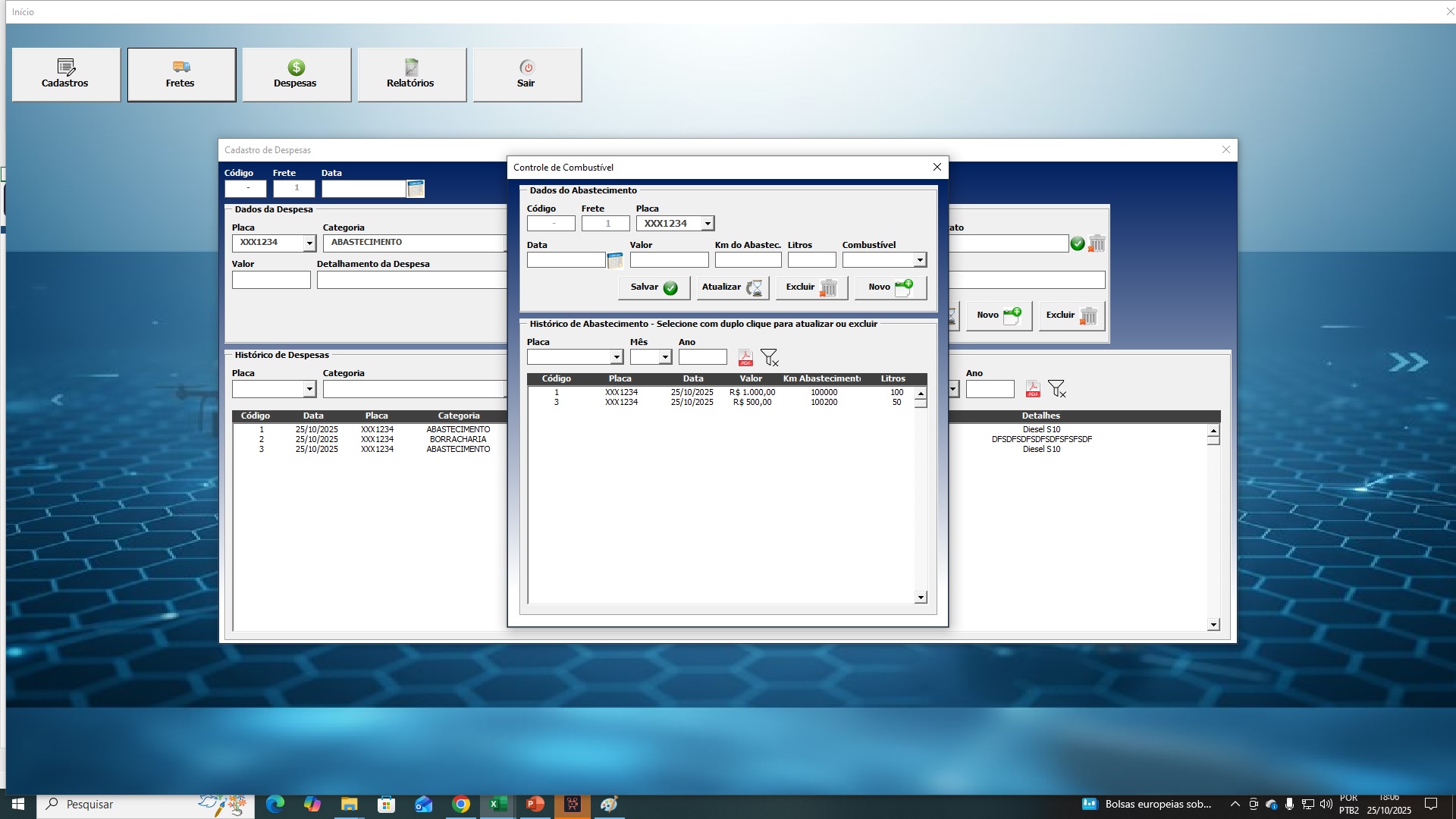 Controle de Fretes Simplificado