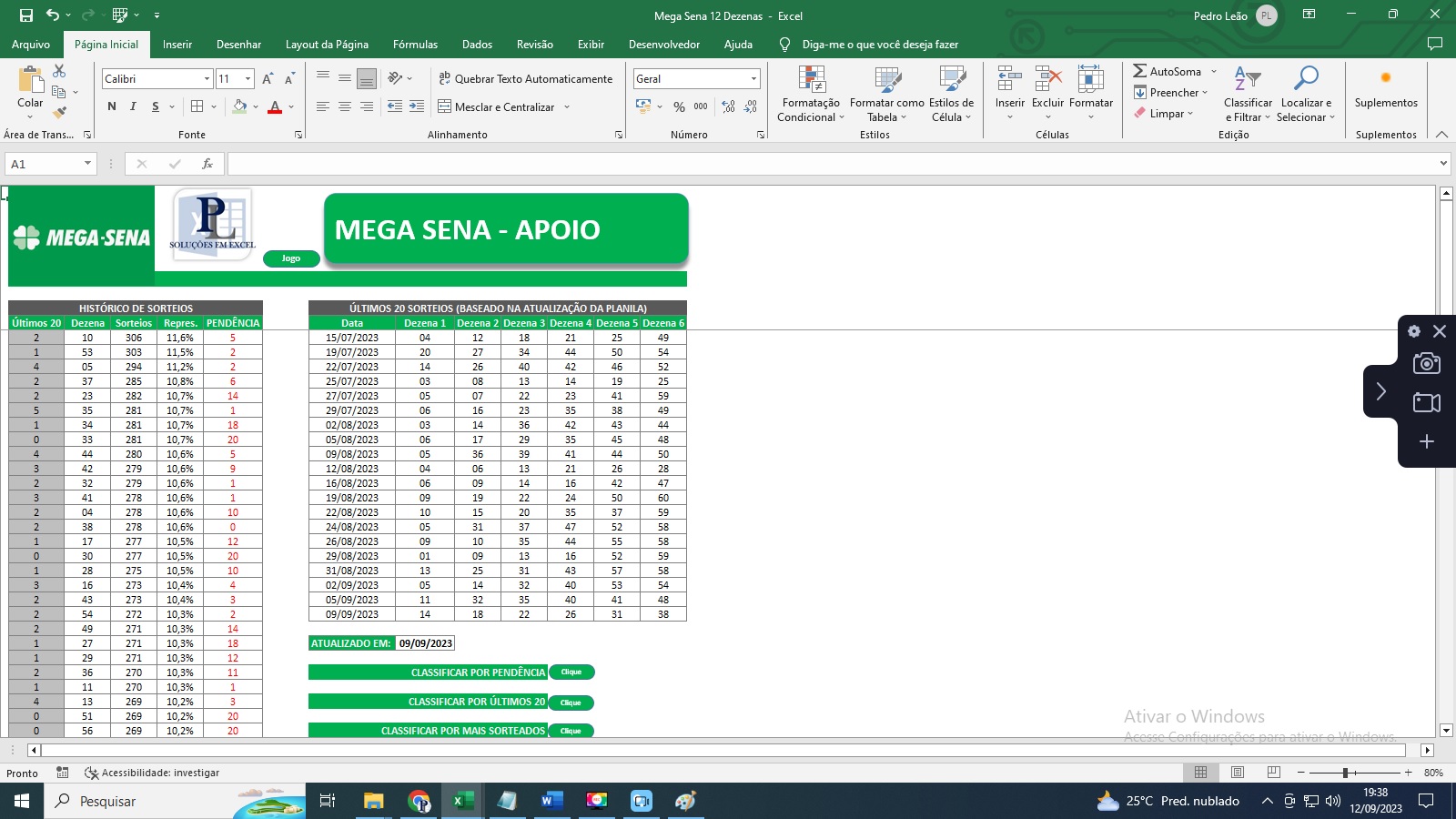 gerar combinações mega sena