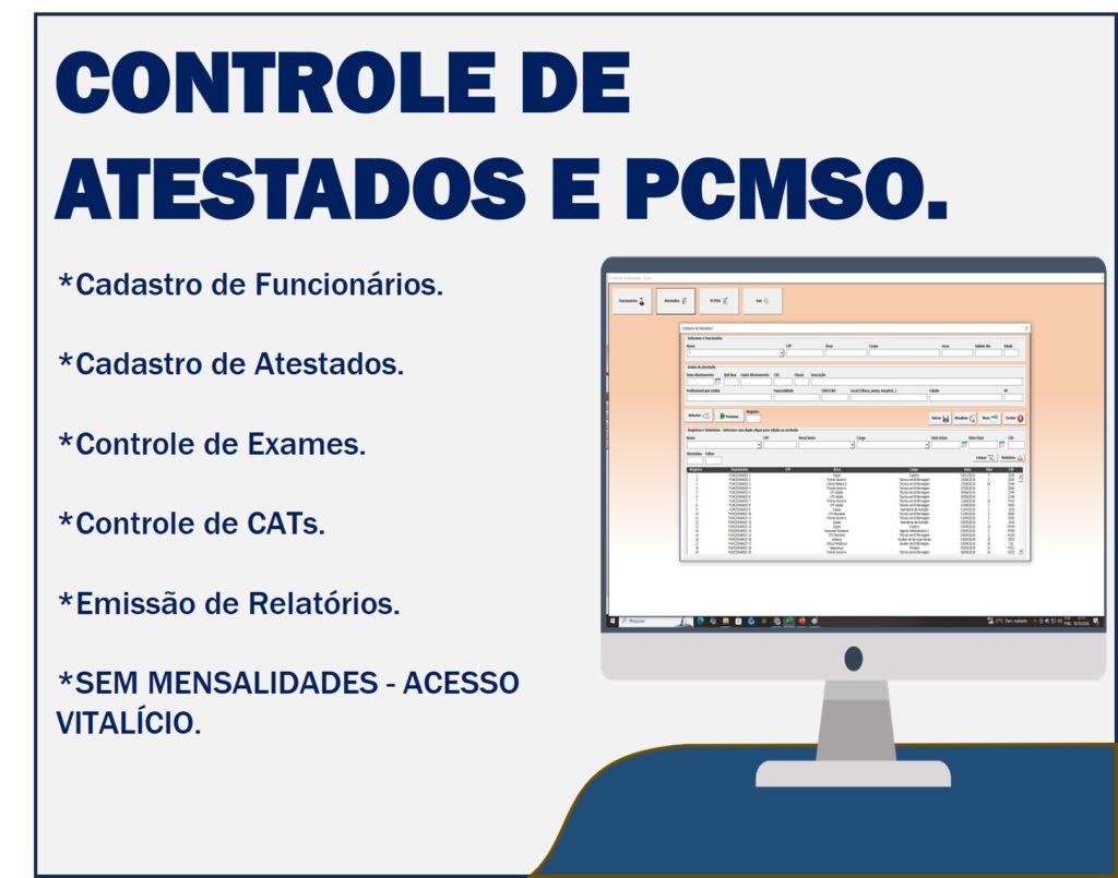 Controle de atestados e pcmso